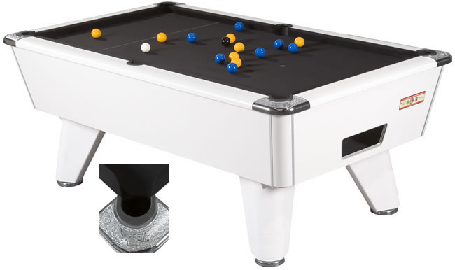Supreme Winner Pool Table - White Pearl